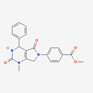 methyl 4-(1-methyl-2,5-dioxo-4-phenyl-1,2,3,4,5,7-hexahydro-6H-pyrrolo[3,4-d]pyrimidin-6-yl)benzoate