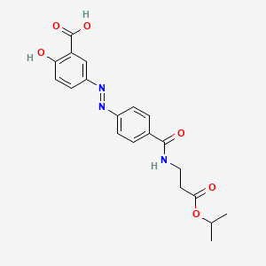 molecular formula C₂₀H₂₁N₃O₆ B1146369 2-羟基-5-((4-(((3-异丙氧基-3-氧代丙基)氨基)羰基)苯基)偶氮)苯甲酸，(E)- CAS No. 1346606-13-0