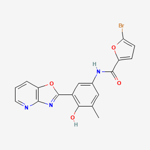 5-bromo-N-(4-hydroxy-3-methyl-5-[1,3]oxazolo[4,5-b]pyridin-2-ylphenyl)-2-furamide