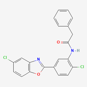 N-[2-chloro-5-(5-chloro-1,3-benzoxazol-2-yl)phenyl]-2-phenylacetamide