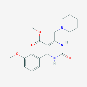 Methyl 4-(3-methoxyphenyl)-2-oxo-6-(piperidin-1-ylmethyl)-1,2,3,4-tetrahydropyrimidine-5-carboxylate