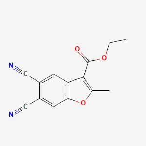 Ethyl 5,6-dicyano-2-methyl-1-benzofuran-3-carboxylate