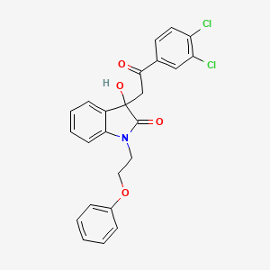 3-[2-(3,4-dichlorophenyl)-2-oxoethyl]-3-hydroxy-1-(2-phenoxyethyl)-1,3-dihydro-2H-indol-2-one