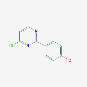 molecular formula C12H11ClN2O B114638 4-氯-2-(4-甲氧基苯基)-6-甲基嘧啶 CAS No. 142245-40-7