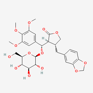 molecular formula C₂₈H₃₄O₁₃ B1146383 Podorhizol beta-D-glucoside CAS No. 17187-73-4