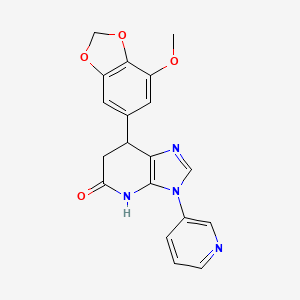 7-(7-methoxy-1,3-benzodioxol-5-yl)-3-(pyridin-3-yl)-3,4,6,7-tetrahydro-5H-imidazo[4,5-b]pyridin-5-one