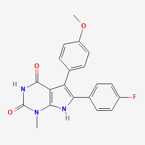 6-(4-fluorophenyl)-5-(4-methoxyphenyl)-1-methyl-1H-pyrrolo[2,3-d]pyrimidine-2,4(3H,7H)-dione