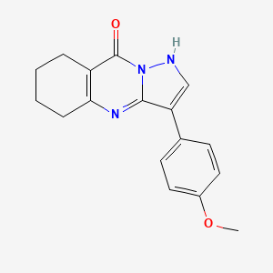 molecular formula C17H17N3O2 B11463849 3-(4-methoxyphenyl)-5,6,7,8-tetrahydropyrazolo[5,1-b]quinazolin-9(4H)-one 