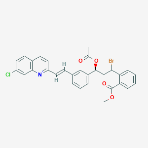 molecular formula C₃₀H₂₅BrClNO₄ B1146387 2-[(3S)-3-(Acetyloxy)-1-bromo-3-[3-[(1E)-2-(7-chloro-2-quinolinyl)ethenyl]phenyl]propyl]-benzoic Acid Methyl Ester CAS No. 184763-69-7