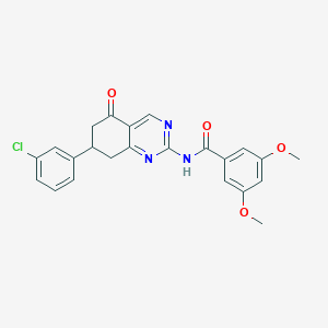 N-[7-(3-chlorophenyl)-5-oxo-5,6,7,8-tetrahydroquinazolin-2-yl]-3,5-dimethoxybenzamide