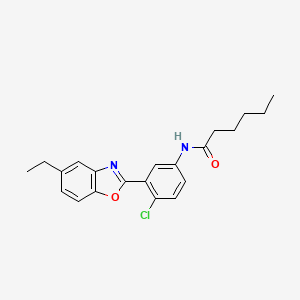 N-[4-chloro-3-(5-ethyl-1,3-benzoxazol-2-yl)phenyl]hexanamide