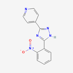 molecular formula C13H9N5O2 B11463930 4-[3-(2-nitrophenyl)-1H-1,2,4-triazol-5-yl]pyridine 