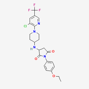 3-({1-[3-Chloro-5-(trifluoromethyl)pyridin-2-yl]piperidin-4-yl}amino)-1-(4-ethoxyphenyl)pyrrolidine-2,5-dione