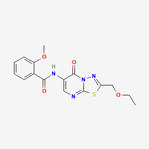 N-[2-(ethoxymethyl)-5-oxo-5H-[1,3,4]thiadiazolo[3,2-a]pyrimidin-6-yl]-2-methoxybenzamide