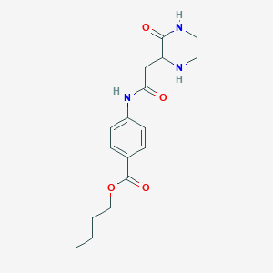 Butyl 4-{[(3-oxopiperazin-2-yl)acetyl]amino}benzoate