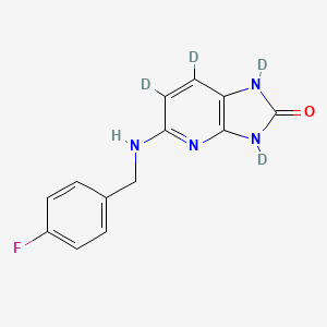molecular formula C₁₃H₇D₄FN₄O B1146396 1,3,6,7-Tetradeuterio-5-[(4-fluorophenyl)methylamino]imidazo[4,5-b]pyridin-2-one CAS No. 1346598-41-1