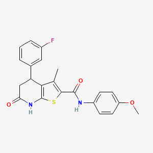 4-(3-fluorophenyl)-N-(4-methoxyphenyl)-3-methyl-6-oxo-4,5,6,7-tetrahydrothieno[2,3-b]pyridine-2-carboxamide