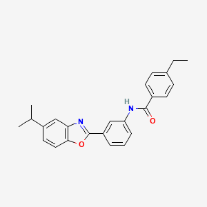 4-ethyl-N-{3-[5-(propan-2-yl)-1,3-benzoxazol-2-yl]phenyl}benzamide