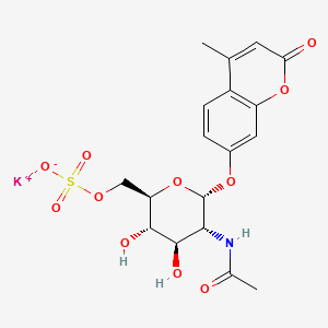 molecular formula C18H20KNO11S B1146401 potassium;[(2R,3S,4R,5R,6R)-5-acetamido-3,4-dihydroxy-6-(4-methyl-2-oxochromen-7-yl)oxyoxan-2-yl]methyl sulfate CAS No. 154639-35-7