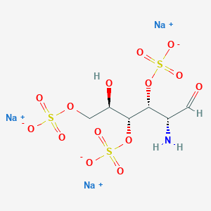 molecular formula C6H11NNa2O14S3 B1146402 Sodium (2R,3R,4R,5R)-5-amino-2-hydroxy-6-oxohexane-1,3,4-triyl tris(sulfate) CAS No. 157297-03-5