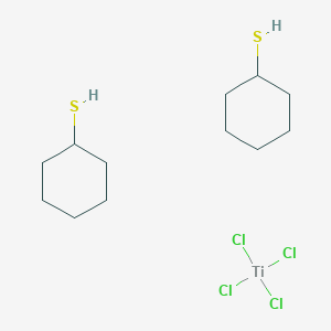 molecular formula C12H24Cl4S2Ti B1146403 BIS(MERCAPTOCYCLOHEXANE)TITANIUM TETRACHLORIDE CAS No. 149391-23-1