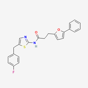 N-[5-(4-fluorobenzyl)-1,3-thiazol-2-yl]-3-(5-phenylfuran-2-yl)propanamide