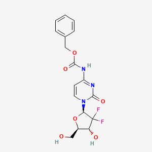 molecular formula C₁₇H₁₇F₂N₃O₆ B1146407 N-Carboxybenzyl Gemcitabine CAS No. 138685-83-3