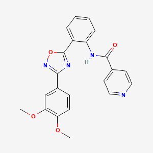 N-{2-[3-(3,4-dimethoxyphenyl)-1,2,4-oxadiazol-5-yl]phenyl}pyridine-4-carboxamide