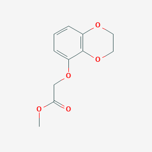 molecular formula C11H12O5 B11464099 Methyl (2,3-dihydro-1,4-benzodioxin-5-yloxy)acetate 