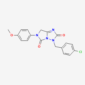 molecular formula C18H15ClN4O3 B11464115 3-(4-chlorobenzyl)-6-(4-methoxyphenyl)-6,7-dihydro-3H-imidazo[1,5-b][1,2,4]triazole-2,5-dione 