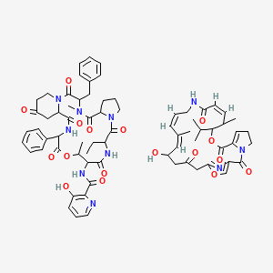 molecular formula C45H54N8O10 B1146413 Pristinamycin CAS No. 270076-60-3