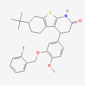 7-tert-butyl-4-{3-[(2-fluorobenzyl)oxy]-4-methoxyphenyl}-3,4,5,6,7,8-hexahydro[1]benzothieno[2,3-b]pyridin-2(1H)-one