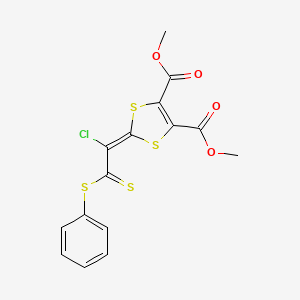 Dimethyl 2-[1-chloro-2-(phenylthio)-2-thioxoethylidene]-1,3-dithiole-4,5-dicarboxylate