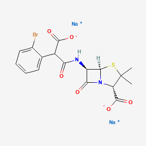 molecular formula C₁₇H₁₅BrN₂Na₂O₆S B1146418 2-溴羧苄西林二钠盐 CAS No. 59530-63-1