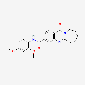 N-(2,4-dimethoxyphenyl)-12-oxo-6,7,8,9,10,12-hexahydroazepino[2,1-b]quinazoline-3-carboxamide