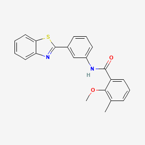 N-[3-(1,3-benzothiazol-2-yl)phenyl]-2-methoxy-3-methylbenzamide