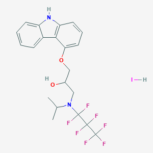molecular formula C21H22F7IN2O2 B114642 Carazolol FD CAS No. 149825-33-2
