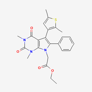 ethyl [5-(2,5-dimethylthiophen-3-yl)-1,3-dimethyl-2,4-dioxo-6-phenyl-1,2,3,4-tetrahydro-7H-pyrrolo[2,3-d]pyrimidin-7-yl]acetate