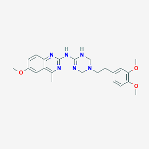 N-{5-[2-(3,4-dimethoxyphenyl)ethyl]-1,4,5,6-tetrahydro-1,3,5-triazin-2-yl}-6-methoxy-4-methylquinazolin-2-amine