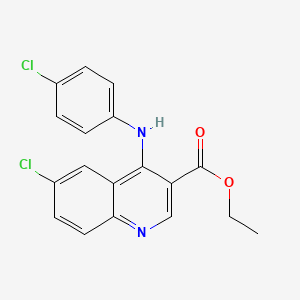 Ethyl 6-chloro-4-[(4-chlorophenyl)amino]quinoline-3-carboxylate