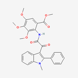 methyl 3,4,5-trimethoxy-2-{[(1-methyl-2-phenyl-1H-indol-3-yl)(oxo)acetyl]amino}benzoate