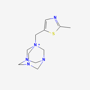 1-[(2-Methyl-1,3-thiazol-5-yl)methyl]-3,5,7-triaza-1-azoniatricyclo[3.3.1.1~3,7~]decane