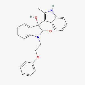 3'-hydroxy-2-methyl-1'-(2-phenoxyethyl)-1',3'-dihydro-1H,2'H-3,3'-biindol-2'-one