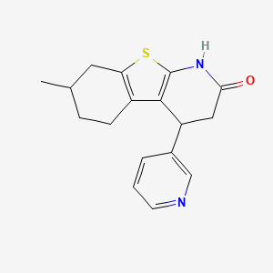 7-methyl-4-(3-pyridyl)-3,4,5,6,7,8-hexahydro[1]benzothieno[2,3-b]pyridin-2(1H)-one