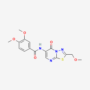 3,4-dimethoxy-N-[2-(methoxymethyl)-5-oxo-5H-[1,3,4]thiadiazolo[3,2-a]pyrimidin-6-yl]benzamide