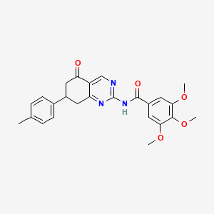 3,4,5-trimethoxy-N-[7-(4-methylphenyl)-5-oxo-5,6,7,8-tetrahydroquinazolin-2-yl]benzamide