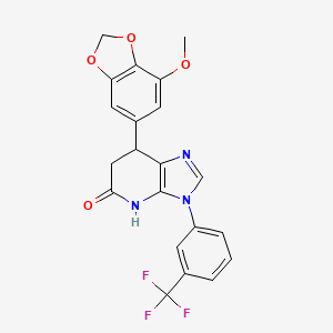 7-(7-methoxy-1,3-benzodioxol-5-yl)-3-[3-(trifluoromethyl)phenyl]-3,4,6,7-tetrahydro-5H-imidazo[4,5-b]pyridin-5-one