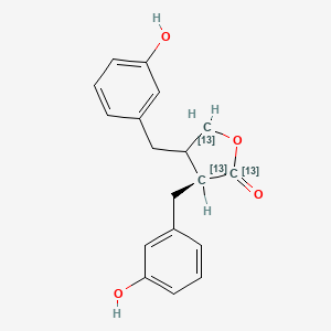 molecular formula C₁₅¹³C₃H₁₈O₄ B1146433 rac Enterolactone 13C3 CAS No. 918502-72-4