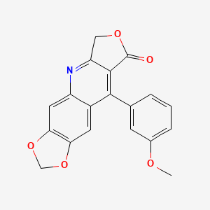 molecular formula C19H13NO5 B11464339 9-(3-methoxyphenyl)[1,3]dioxolo[4,5-g]furo[3,4-b]quinolin-8(6H)-one 