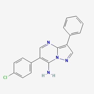 6-(4-Chlorophenyl)-3-phenylpyrazolo[1,5-a]pyrimidin-7-amine